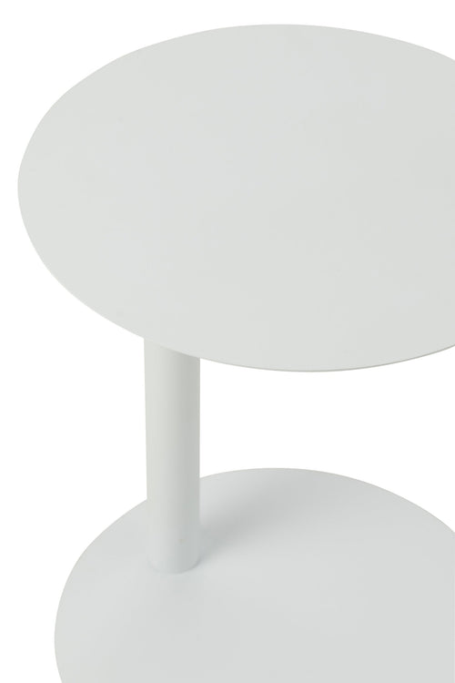J-Line bijzettafel Rond - metaal - wit