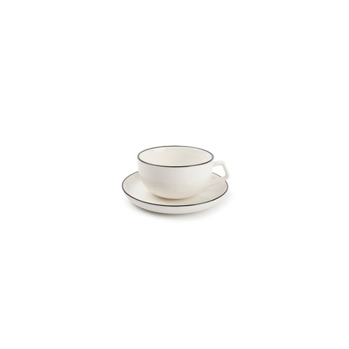 S|P Collection - Kop 22cl en schotel wit Studio Base - Set van 4