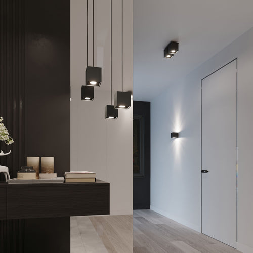 Sollux Lighting Hanglamp QUAD 1 zwart - 10x10x110cm