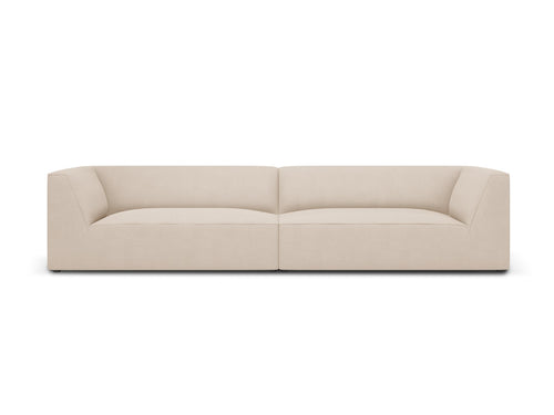 Micadoni Bank Ruby 4-zits, structurele stof, beige - 93x302x69cm