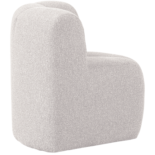 WOOOD eetbankje hoek met rugleuning Mojo - Bouclé - Ecru Melange - 83x83x83