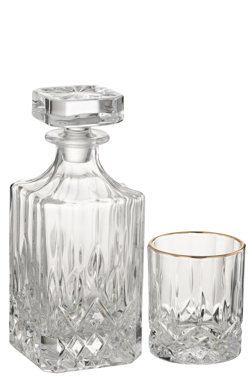 J-Line glas Franco - goud/transparant