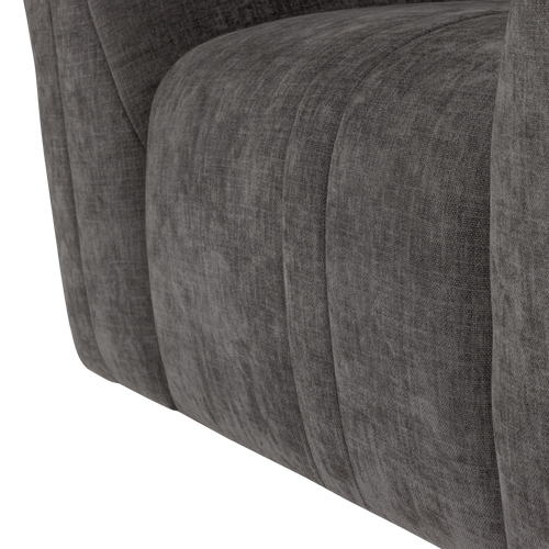 WOOOD fauteuil Omaire - Chenille - Grijs