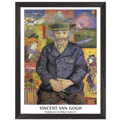 Artfulprints Poster met Lijst Vincent van Gogh - Portrait of Père Tanguy   - 30x40 cm - Meerkleurig
