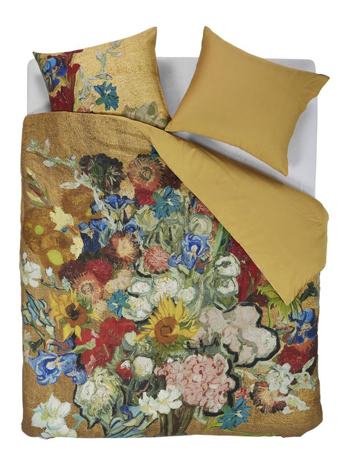 Beddinghouse x Van Gogh Museum dekbedovertrek Bouquet dAnniversaire - 260x200/220 cm - goud - vtwonen shop