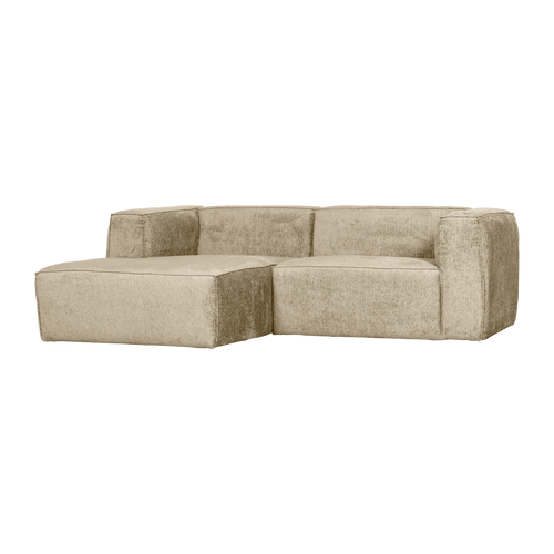 WOOOD chaise longue bank links Bean - Structure Velvet - Buttermilk - 73x254x178