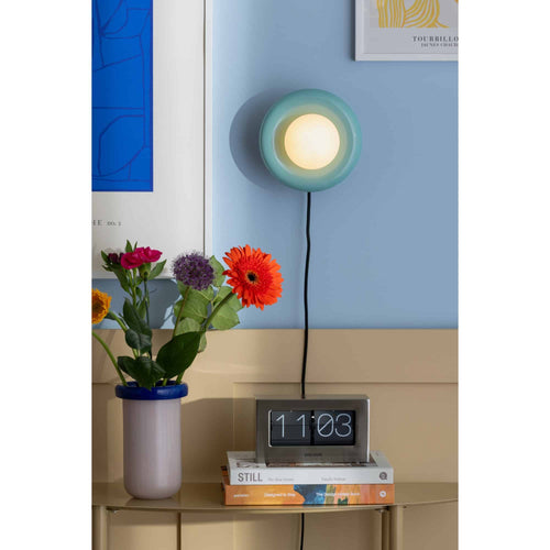 Leitmotiv wandlamp Catania Ring - blauw - Ø19cm