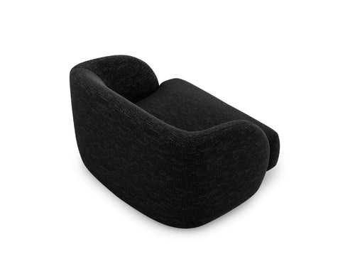 Micadoni Fauteuil Miley structurele stof antraciet - 90x103x70cm