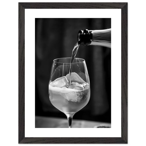 Artfulprints Poster met Lijst Aperol Spritz - Lifestyle black-white   - 30x40 cm - Zwart / Wit