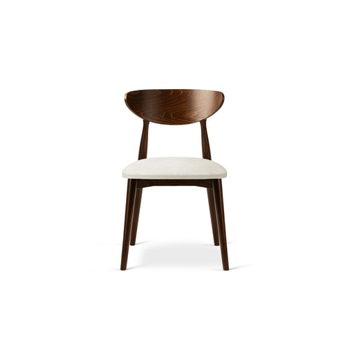 Set van 2 fluwelen stoelen Leon flueel ivoor - 48x47.5x79cm