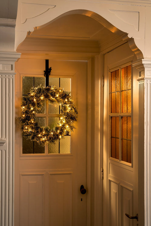 Black Box Trees Vandans Kerstkrans met LED Verlichting - Ø60 cm - Groen Frosted