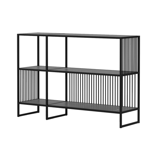 Lisomme Danny Metalen Boekenkast Zwart - 120 x 83 cm