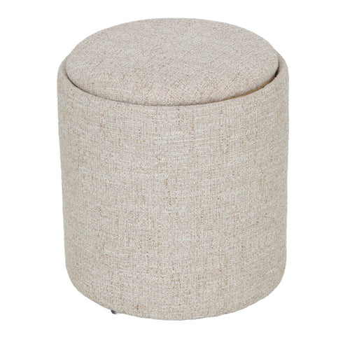 DÉJA Living Bijzettafel Zara - Beige/Naturel - Incl. Opbergruimte - Ø40cm