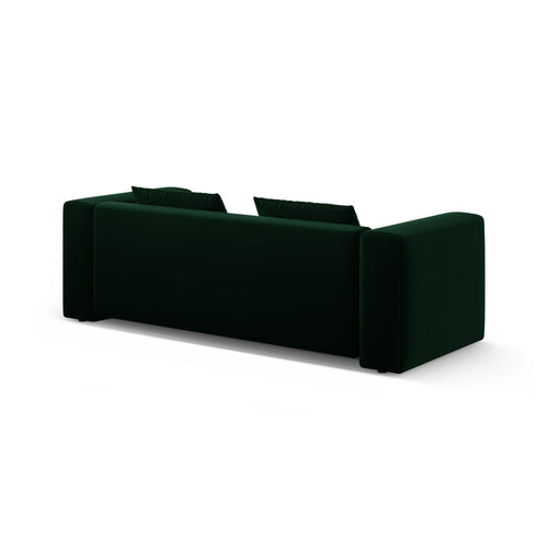 Cosmopolitan Design - Slaapbank met opbergdoos Verona 3-zits, flueel flessengroen - 98x252x85cm