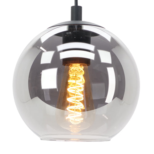 EGLO hanglamp Ariscani - e27 - 76,5 cm - zwart - rookglas - vtwonen shop