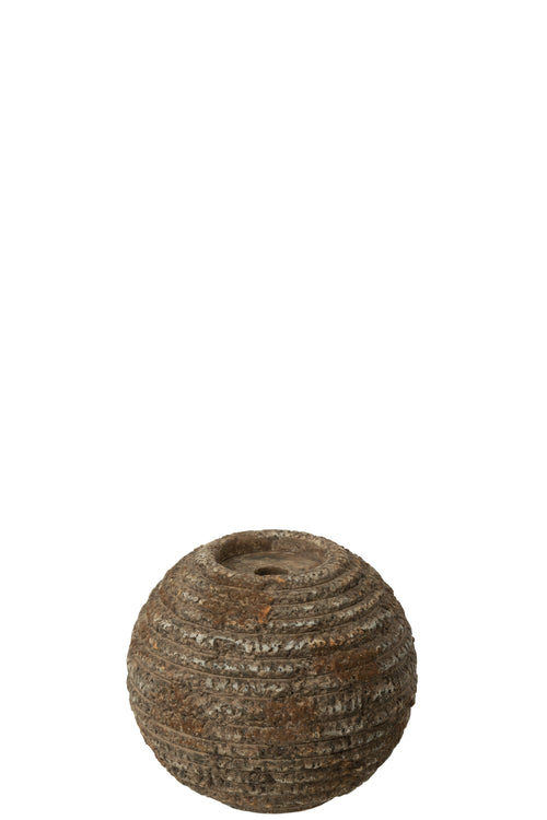 J-Line kandelaar Antiek Rond - cement - mix - large