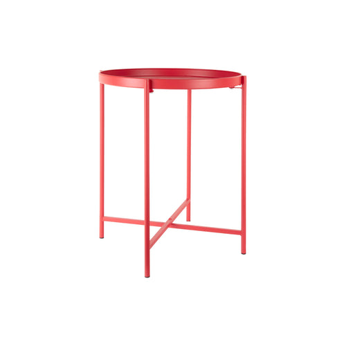 Leitmotiv bijzettafel Meseta - rood - 40x40x49cm