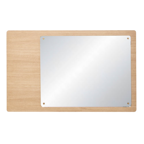 Hübsch spiegel Split - mdf/spiegelglas/eikenfineer/eikenhout - 80x3xh50cm