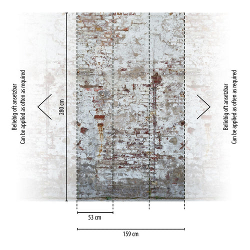 Livingwalls fotobehang steen wit, crème, grijs en bruin - 159 x 280 cm - AS-392381 - vtwonen shop