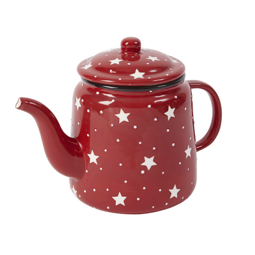 Sia Deco - Hulst Noël theepot - Rood - Rood - Keramiek - H18.5 - vtwonen shop