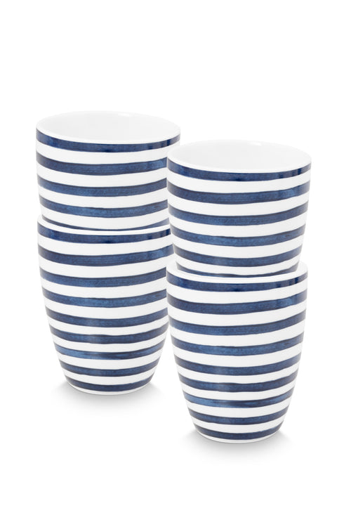 vtwonen - Painted Mok zonder oor  - Serviesset van 4 - 425ml - vtwonen shop