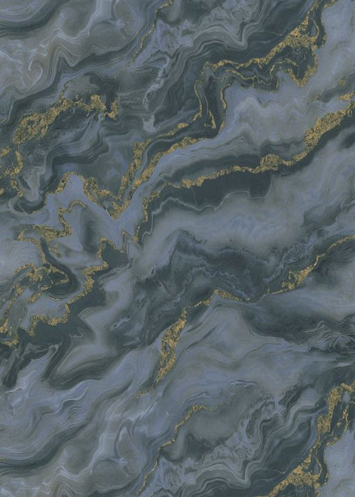 Erismann behang marmer blauw en goud - 53 cm x 10.05 m - 662368 - vtwonen shop