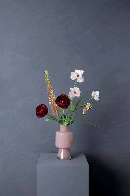 Madame Fleurie Pomeline Petits – Luxe Zijden bloemen Mini Boeket – Stijlvolle Set voor Interieurdecoratie - 11,5cm x 21cm