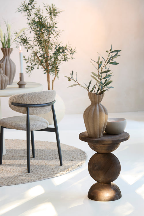 Light & Living bijzettafel MIRTO - Ø40x50cm - bruin - vtwonen shop