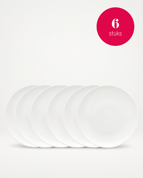 vtwonen - Borden - Wit - 20 cm - Set van 6