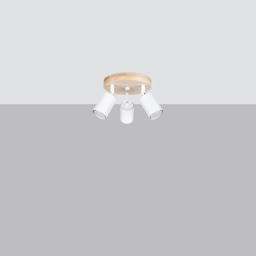 Sollux Lighting Plafondlamp VERDO 3P wit - 33x33x17cm