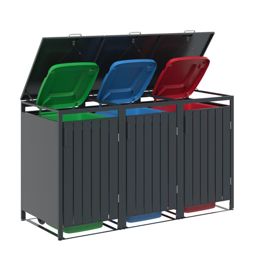 Garden Impressions containerberging Binport 204x80x118 cm - donker grijs