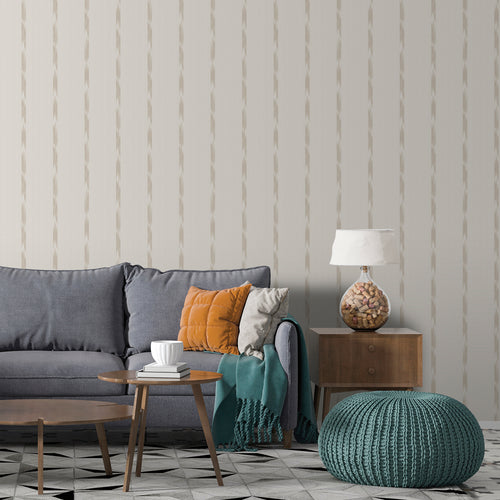 Sanders & Sanders behang strepen beige - 53 cm x 10 m - 640256 - vtwonen shop
