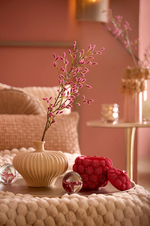 Light & Living opbergmand Coral - rood - 17x17x16 cm