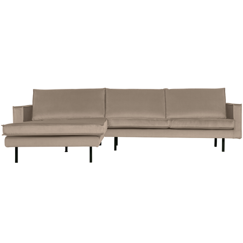 BePureHome chaise longue Rodeo - Velvet - Khaki - 85x300x86/155 - vtwonen shop