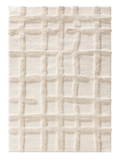 benuta shaggy vloerkleed Tibo - crème - 200x290 cm