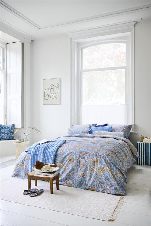 Pip Studio dekbedovertrek Jabali Flower - 260x200/220 cm - blauw