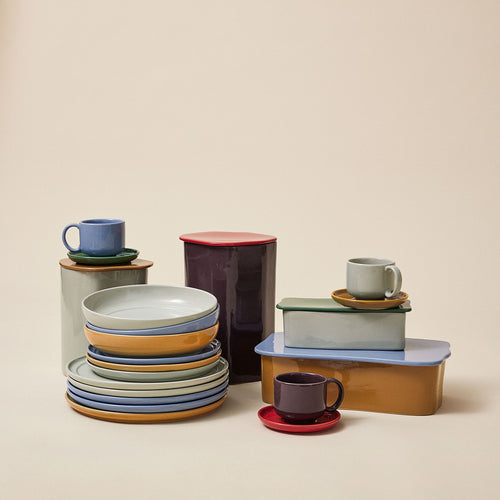 Hübsch dinerbord Amare - steenpoeder - ø28xh2cm - vtwonen shop