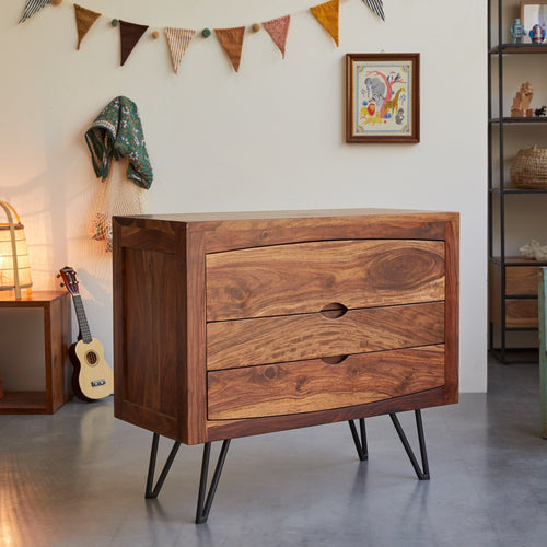 Tikamoon Massief palissander kindercommode - Bruin - vtwonen shop