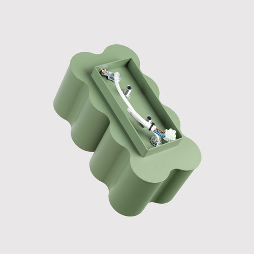 Sollux Lighting Plafondlamp OVIO 2 saliegroen GU10 - 24,5x12x12cm
