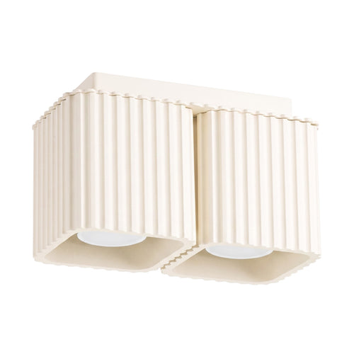 Sollux Lighting Plafondlamp RIFF 2 beige GU10 - 20,5x10x12cm