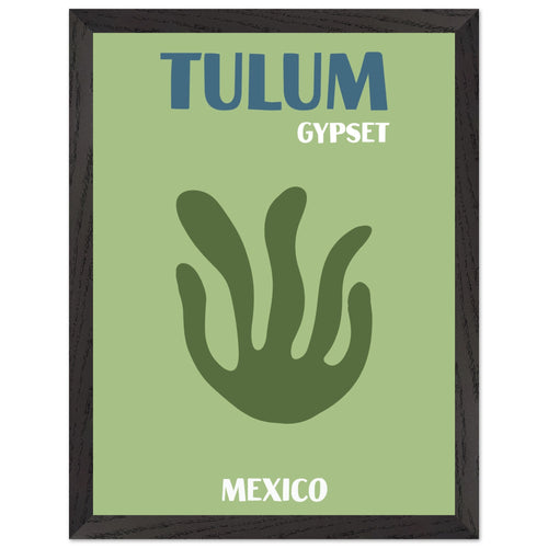 Artfulprints Poster met Lijst Mexico - Tulum Gypset   - 30x40 cm - Groen