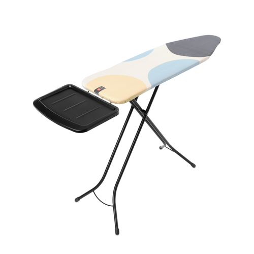 Brabantia Strijkplank B, 124x38 cm, solide stoomunithouder, PerfectFlow - Spring Bubbles