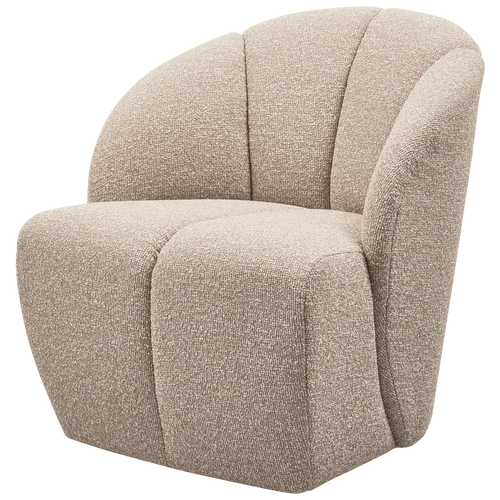 WOOOD draaifauteuil Mojo - Bouclé - Beige Melange - 75x68x77 cm - vtwonen shop