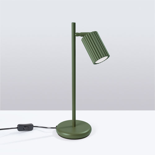 Sollux Lighting Tafellamp KARBON olijfgroen - 14,5x19,5x43cm