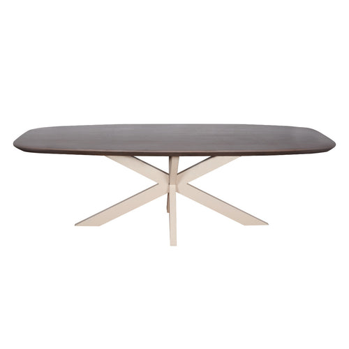 StarFurn Eettafel Madison - Deens Ovaal Walnoot/Beige- 280x100x76cm - vtwonen shop