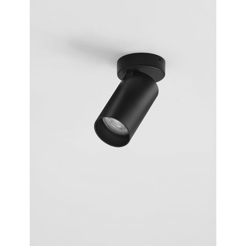 Nova Luce OSO Opbouwdownlight Zandzwart GU10 1x10W