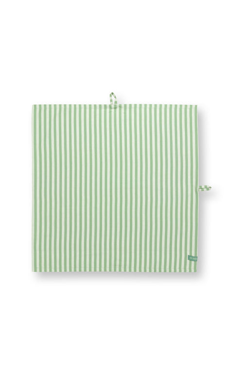 Pip Studio - Theedoeken Stripes - Lichtgroen - 65x65 cm - Set van 2