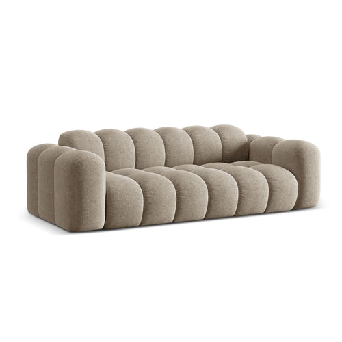 Cosmopolitan Design - Bank Treno 4-zits, chenille donkerbeige - 94x240x70cm