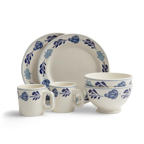 Royal Boch Boerenblauw ontbijtset - 6-delig - 2 personen