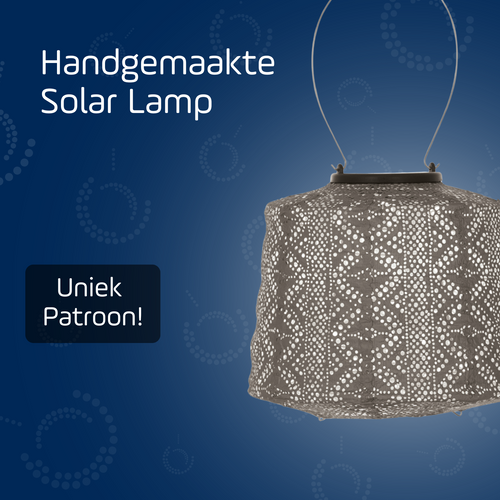 Lumiz solar lampion lace lamp - 20cm - taupe